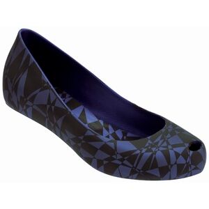 EUC MELISSA Ultragirl Ballet Peeptoe Flats Gareth Pugh Collab Navy Black 8